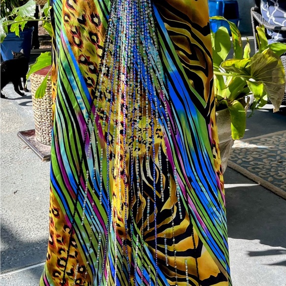 Cache’ silk beaded dress - Picture 3 of 11